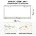 thumbnail image 3 of Coolnut Gold Marble License Plate Frames 2 Pack, Waterproof Aluminum Alloy Car Tag Holder 2 Holes License Plate Covers with Screw Caps Auto Accessories, 3 of 7