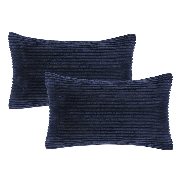 Pack Of 2 Outdoor Pillow With Inserts, 18" x 18" - Blue Strip