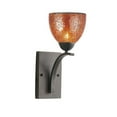 thumbnail image 2 of Woodbridge Lighting North Bay 1 Light Wall Sconce in Satin Nickel/Mosaic Amber, 2 of 6