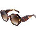thumbnail image 2 of FEISEDY Retro Cateye Sunglasses Women Oversized Vintage Cat Eye Shades UV400 Lenses B2817, 2 of 13