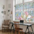 thumbnail image 5 of Easter Eggs Kitchen Curtains 45 Inch Length, Spring Daisy Eucalyptus Leaves Light Blue Wood Tiers Curtains for Bathroom Bedroom Cafe, Light Filtering Small Window Treatment Drapes 2 Panels 42"Wx45"L, 5 of 8