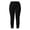 Black-A, variant on ABSUYY Womens Split Hem Leggings,Stretch Yoga Pants, Casual Cropped Trousers, Army Green,Size L