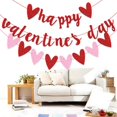 thumbnail image 4 of Happy Valentines Day Decoration Banner Valentine's Day Pull Flag Hanging Banners Love Heart Hanging Garland for Valentines Day Wedding Engagement Anniversary Party Decor, 4 of 6