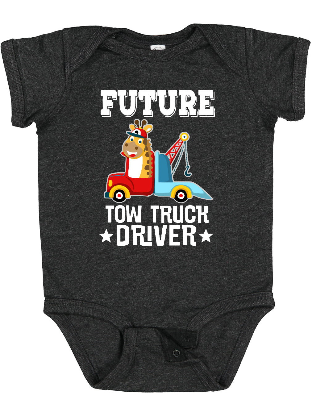 ROMPER BABY ONE PIECE printed with FUTURE CHEVROLET DRIVER cotton 