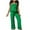 Green c, variant on DAETIROS Outfit Sets for Girls-Casual Soft Fashion Pleated Cami and Loose Pants Girls Summer Clothes Green Size 3 T