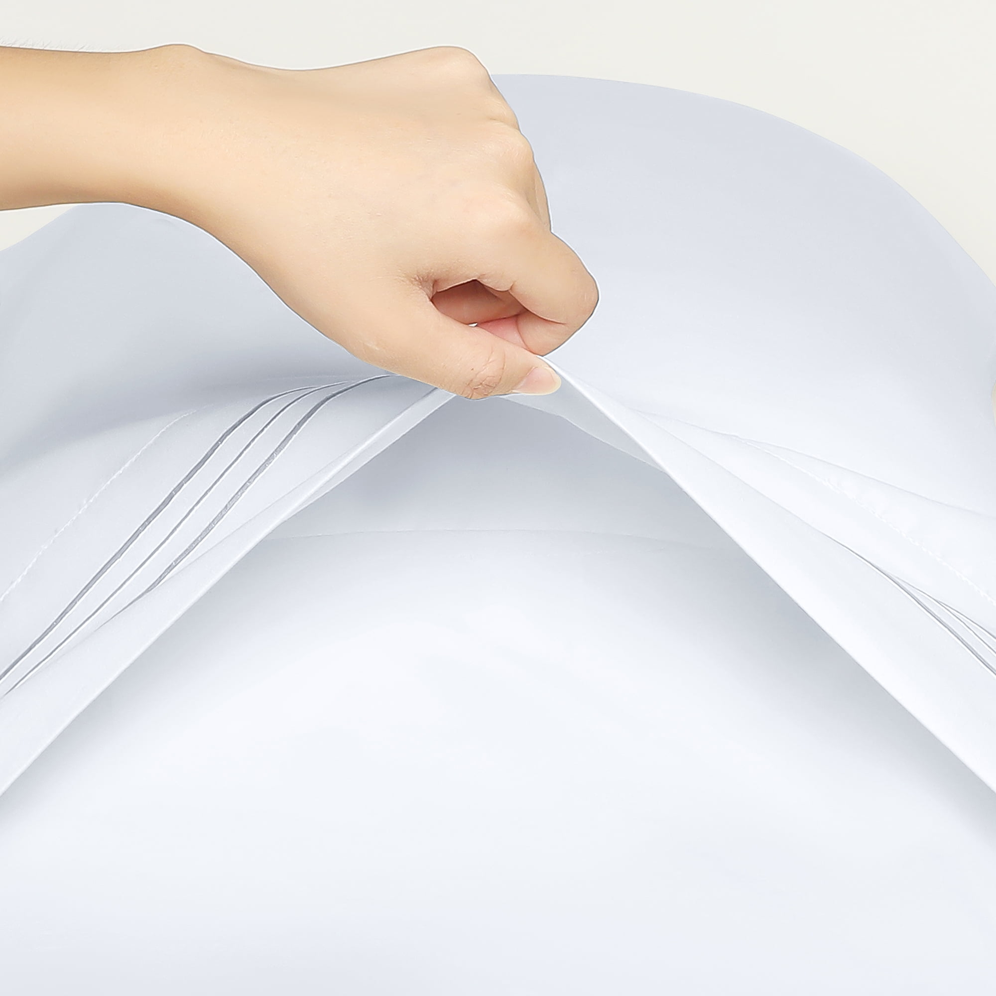 Unique Bargains 2 Pack Polyester Pillow Cases Pillow Covers Queen White