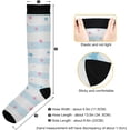 thumbnail image 3 of FREEAMG Polka Dots Compression Socks for Men & Women Knee High Stockings for Running, Sport, Hiking & Travel, 3 of 7