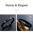 thumbnail image 3 of Dainty Leather Medical Alert Bracelet Personalized ID Nameplate Bracelets for Men Women Disease Food Allergy Identification Jewelry for Emergency SOS Name ICE Medical Info Customizable, 8.26inch, 3 of 7