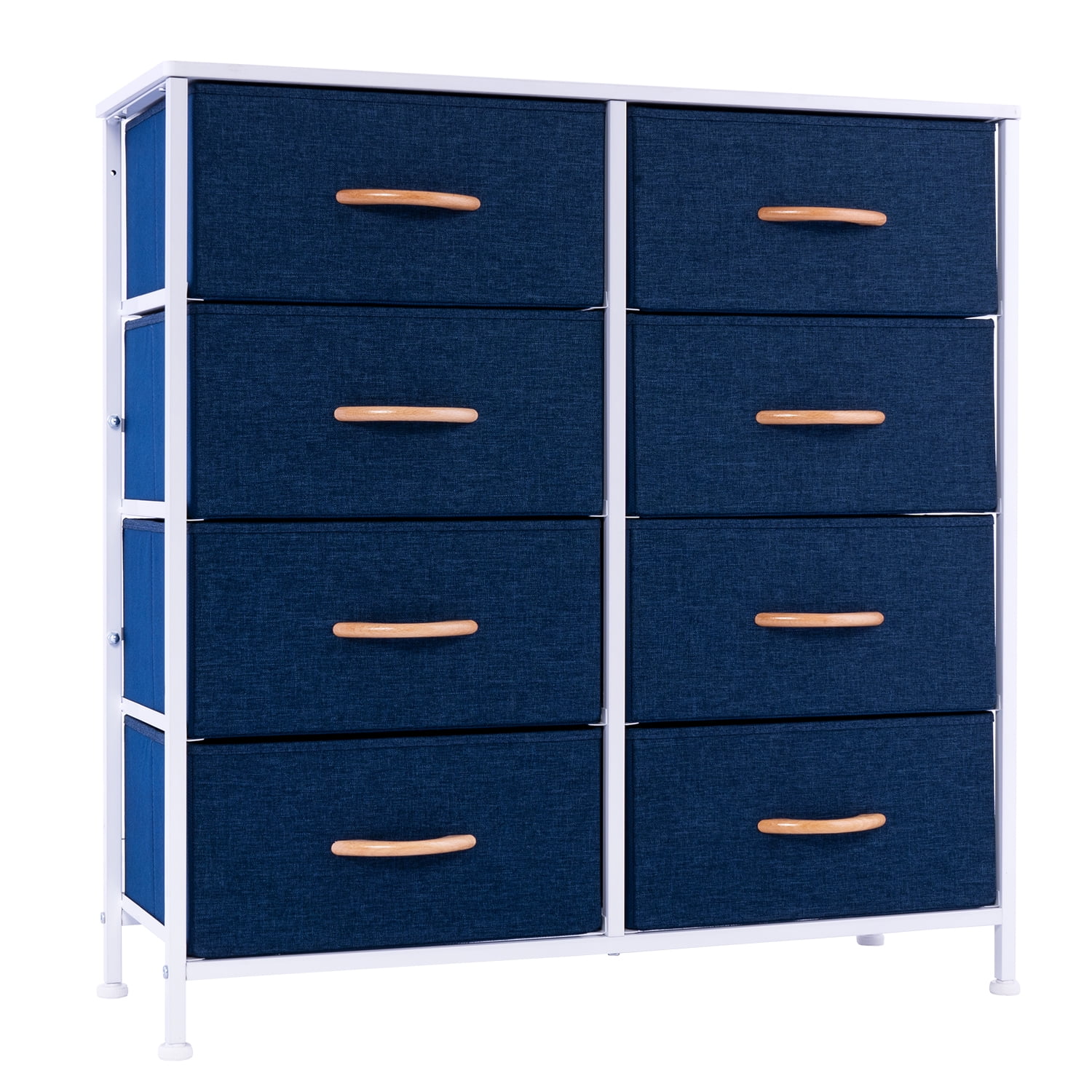 Bedroom Dresser with 8 Drawers Chest Storage Tower Fabric Steel Frame