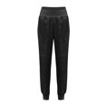 thumbnail image 5 of Ploknplq Fall Clothes for Women 2023 Women's Pants Solid Color Women's High-Waisted Cropped Trousers with Split Ends Dress Pants Women Black S, 5 of 7