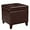 Brown, variant on Homebeez Tufted Faux Leather Storage Ottoman Square Cube Foot Rest Stool with Flip Top (Brown)