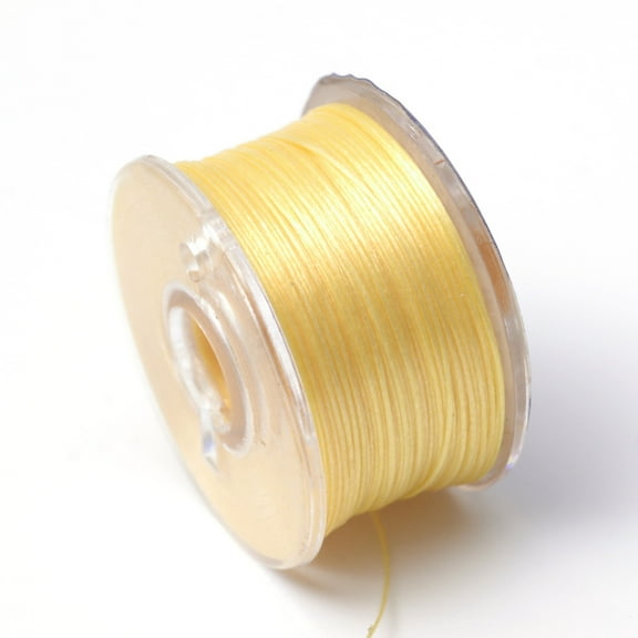 1Roll Special Coated Polyester Beading Threads for Seed Beads Gold 0.1mm about 50yards/roll