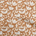 thumbnail image 1 of oneOone Cotton Poplin Rust Brown Fabric Bird Craft Projects Decor Fabric Printed By The Yard 56 Inch Wide, 1 of 4
