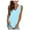 Light Blue1, variant on OSOLU Solid Color Summer Women Sleeveless V-Neck Shirt Oversized Casual Vest Tops Beach Fashion Holiday Dailywear