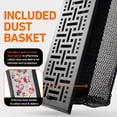 thumbnail image 7 of 2x12 Floor Vent Covers Floor Register with Mesh Cover Trap, Heat and Air, Walkable Metal Floor Register for HVAC Duct, Basketweave, Matte Black, 7 of 7