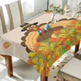 thumbnail image 4 of Dreamtimes Thanksgiving Turkey Tablecloth, Waterproof Washable Polyester Square Table Cover, Durable Tablecloth for Kitchen Dining Table Party Decor,60"X 60", 4 of 7