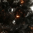 thumbnail image 4 of Northlight Pre-Lit Black Noble Spruce Artificial Halloween Tree - 4' Black Wire - Orange Lights, 4 of 9