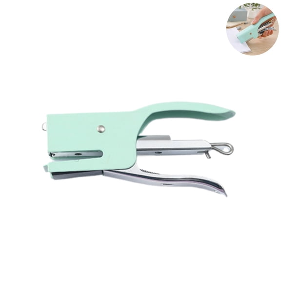 Handheld Metal Stapler, Portable Plier Stapler, Manual Hand Stapling Machine for Office Document Binding