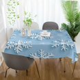 thumbnail image 3 of Yayeee Tablecloths 60" x 108" Rectangle Wrinkle Resistant Party Table Cover, Blue Snowflake, 3 of 8