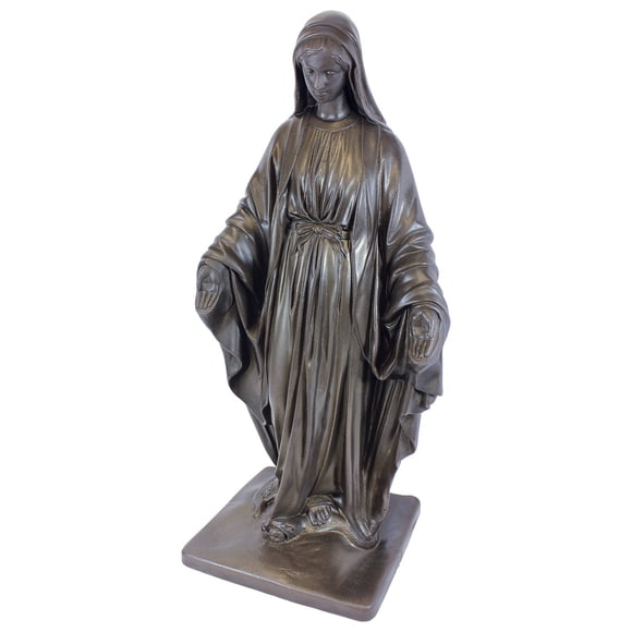 Emsco Group 92290 Virgin Mary Statue – Natural Appearance – Made of Resin – Lightweight – 34†Garden, BRONZE