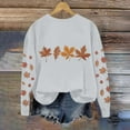 thumbnail image 4 of Heisall Womens Sweatshirts Long Sleeve Round Neck Loose Casual Sporty No Hood Fashion Leaf Print, 4 of 5