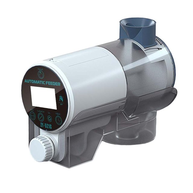 Alimentador automático de peces jinwen Alimentador automático de acuarios eléctrico fácil configuración ajustable