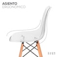 thumbnail image 4 of Sillas Eames Modernas Minimalistas Acrílico set 4 Piezas Gris Para Comedor Gaon Clear, 4 of 8