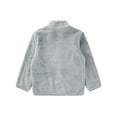 thumbnail image 4 of inhzoy Kids Girls Boys Fleece Jacket Coat Full-Zip Sweatshirt Casaul Tops Winter Warm Outerwear Grey 2-3, 4 of 6