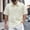 Beige, variant on Men Polo Shirts Short Sleeve Button Down Polo Tees Loose Fit Beige Vacation Shirts for Men