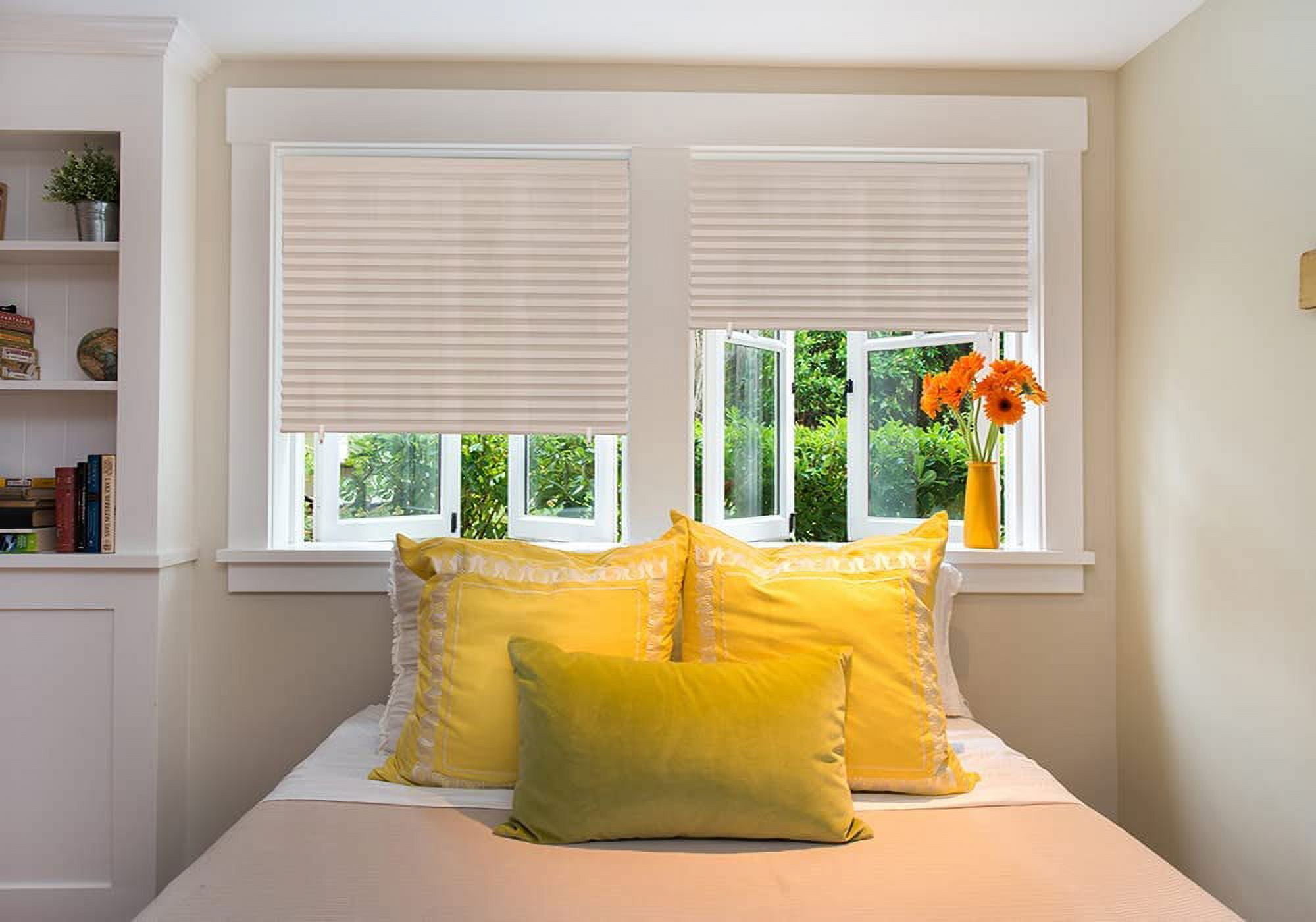 Redi Shade No Tools Original Light Filtering Pleated Paper Shade Natural, 36" W x 72" L, 6 Pack