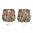 thumbnail image 5 of Lsque Peacock Feathers And Flowers Printed Women's Running Shorts with Liner Pockets,Elastic Quick Dry Workout Athletic Gym Yoga Shorts,Womens High Waist Shorts-XX-Large, 5 of 9