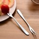 thumbnail image 1 of 304 Stainless Steel Fruit Fork Thickened Double Toothed Fruit Skewer High Beauty Value Home Restaurant Fruit Fork Dessert SkewerSpecifications:Product Name: Stainless Steel Fruit Fork Product color:, 1 of 6