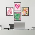 thumbnail image 3 of PixonSign Framed Wall Art Love and Wildlife Striped Zebra and Heart Illustrations Posters, Set of 4 Pink Preppy Room Digital Art Minimalism Colorful Canvas Prints for Home Decor - 8"x10" Black, 3 of 5