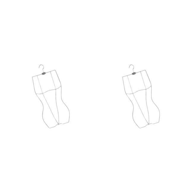 Shengyu Cintre pour Maillot de Bain en Forme de Corps 1/2/3, Robe, Lingerie, Garde-Robe, Organisateur, Support, Acier Inoxydable, 2 Pcs