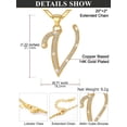 thumbnail image 6 of Silvora Gold Plated Initial Necklace for Women CZ Crystal Personalized Letter V Pendant Necklace Shiny Dainty Jewelry Gifts for Daughter Birthday Thanksgiving, 6 of 7