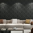 thumbnail image 4 of 33 Pcs 11.8'' x 11.8'' PVC 3D Wall Panel Diamond for Interior Home Decor in Black, Accent Wall Panles for TV Background,3D Textured PVC Panels, 4 of 7