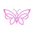 thumbnail image 1 of Unique Butterfly Vinyl Transfer Sticker Decal for Laptop/Car/Truck/Window/Bumper (Matte Pink, 6in x 3.5in), 1 of 1