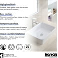 thumbnail image 3 of Karran Usa VC-501-WH Valera 18-3/4" Rectangular Vitreous China Vessel Bathroom Sink -, 3 of 6
