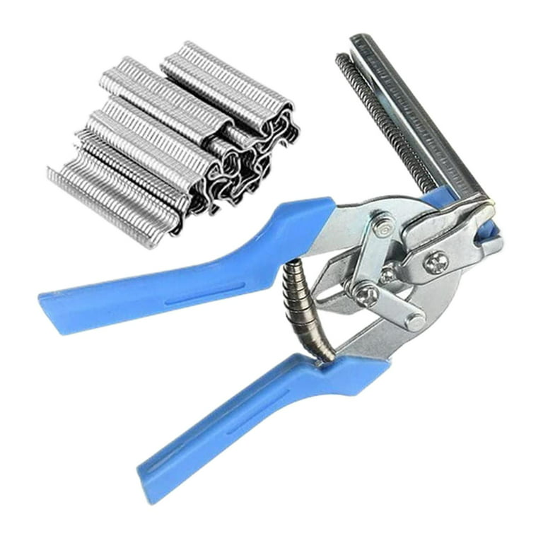 Hog Ring Pliers Clamp Rabbit Chicken Pig Pigeon Small Animal Cage  Installation Repair Fastener Fence Maintenance Welding Hand Tools , Plier  with 600 Nails 