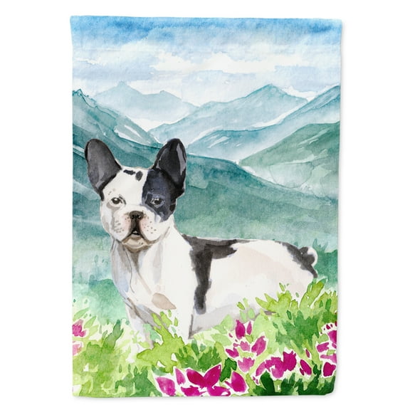 Carolines Treasures CK1991GF Mountian Flowers French Bulldog Flag Garden Size  Small multicolor