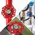 thumbnail image 4 of Uxcell Outside Faucet Handle Square Stem Hole 6x6mm, ABS Round Wheel Faucet Handles with Screws Spacer, Red 2Pcs, 4 of 5