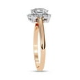thumbnail image 3 of IGI Certified Lab Grown Diamond Engagement Ring | Center 8x6mm Oval Floral Style Halo Solitaire Anniversary Wedding Rings For Women 18K Solid Rose Gold | F-G, VS-SI Quality (1.30 Ctw) Size-5.5, 3 of 6
