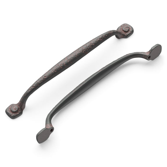 Hickory Hardware P2996-RI 192 mm Center to Center Refined Rustic Collection Pull, Rustic Iron