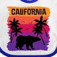 thumbnail image 4 of Inktastic California Sunset Vacation Beach Girls Baby Bib, 4 of 4