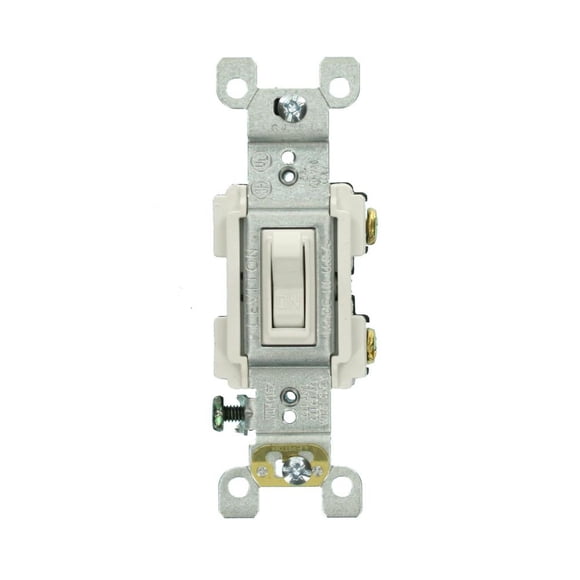 Switch Leviton M52-RS115-2WM 15 A, color blanco preferido, paquete de 10
