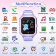 thumbnail image 2 of 4G Kids Smartwatch with SIM Card,GPS Tracker,Boys Girls Smart Watch for Kids with Camera, 2 Way Phone Call, SOS, Smart Wrist Watch, 4-13 Years Children Xmas Birthday Gifts, Purple, 2 of 8