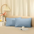 thumbnail image 6 of REGALWOVEN Cotton Pillowcases Queen Size Pillow Covers Set of 2 with Envelope Closure, Queen Blue, 6 of 6