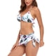 thumbnail image 3 of Conjunto de bikini con tiras cruzadas y cuello halter, conjunto de bikini de 3 piezas para mujer, conjunto de top de bikini tankini para mujer, solución innovadora, 3 of 6