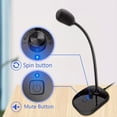 thumbnail image 1 of Omnidirectional USB Gooseneck Microphone with Volume Control & Mute Button Plug&Play for Streaming on Computer, Laptop, 1 of 6
