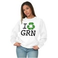 thumbnail image 4 of Recycle GRN Earth Day Save the Planet Unisex Plus Fleece Graphic Sweatshirt Brisco Brands 2X, 4 of 5